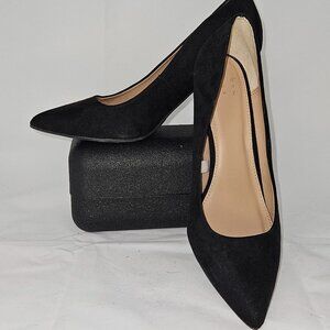 A New Day, Black, Suede, 3.5" Stilettos, Shoes, Size: 6.5
